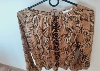 bluzka wzór skóra węża H&M M