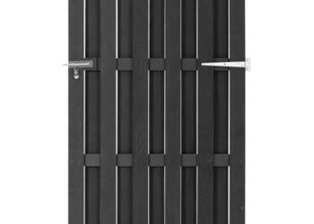 Bramka ogrodowa, WPC, 100 x 180 cm, szara(SKU:318105)
