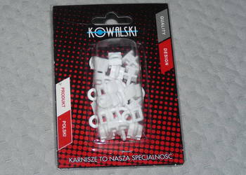 Ślizgi plastikowe do karniszy Kowalski 20 szt. białe plastikowe Ślizgi plastikowe do karniszy Kowalski 20 szt. białe plastikowe