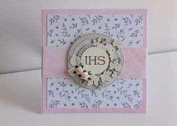 Kartka ręcznie z okazji Pierwszej Komunii Świętej handmade