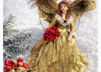 Figurka anioł dekoracja rękodzieło 50cm.