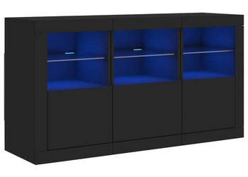 Szafka z oświetleniem LED czarna 123x37x67 cm WM-3209059