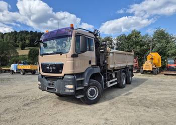 MAN TGS 26.400 6x6 HDS HIAB 144 DS-2 DUO | Wywrot 3-stronny | Skrętna oś