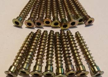 Wkręt, Konfirmat, Śruba, Imbus SW4, 7x44,4mm, 17szt (meblowe