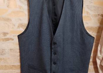 (2XL/3XL) MOSS/Granatowa kamizelka garniturowa z Londynu