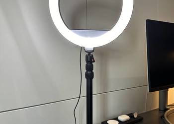 LAMPA pierścieniowa (Ring Light) TRACER 30 cm + STATYW biurkowy 100cm