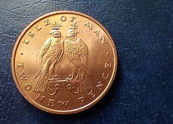Stare monety 2 nowe pensy 1971 Wyspa Man