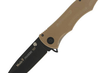 Nóż składany Muela Panzer-10DES Desert PTB/Fiber Glass, Black PTFE X60CrMo… Nóż składany Muela Panzer-10DES Desert PTB/Fiber Glass, Black PTFE X60CrMo…