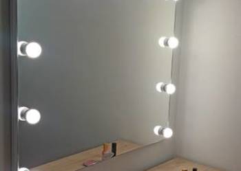 Lustro do wizażu STYLE Tafla 90/75 11_żarówek LED