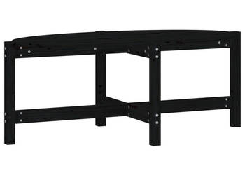 Stolik kawowy czarny 118x63x45 cm lite drewno sosnowe WM-822321