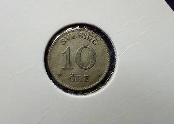 Stare monety 10 ore 1938 Szwecja srebro