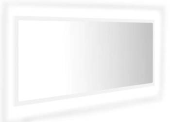 Lustro łazienkowe z LED białe 100x85x37 cm akryl WM-804940