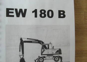 dtr instrukcja obsługi koparka volvo ew 180B i inne