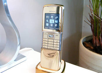 Telefon Nokia 8800 Sirocco Gold 18k (ochrona rozmów, polskie menu, ideał)