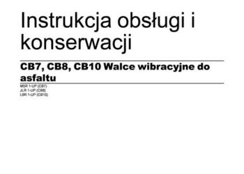 CATERPILLAR CB7  CB8   CB10  Walec do asfaltu  DTR Instrukcja obsługi