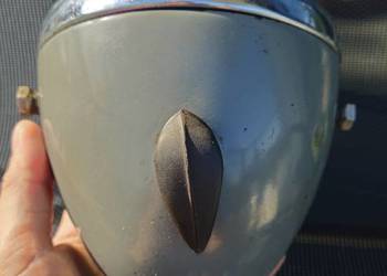 Zabytkowa lampa reflektor skorupa siwa  wfm wsk 55-56 odbłyśnik szkło śrubk