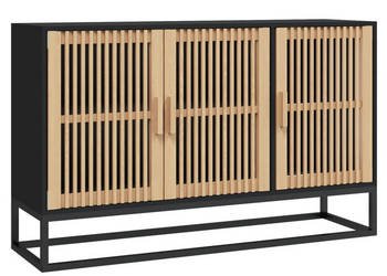 Szafka czarna 105x30x65 cm materiał drewnopochodny WM-352122