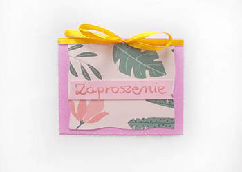 boho zaproszenia puste, różowe zaproszenie na różne okazje