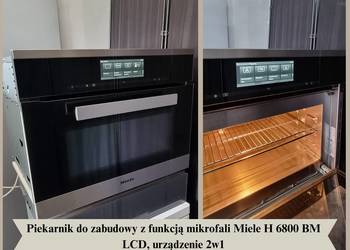 Piekarnik 2w1 z funkcją mikrofali Miele H 6800 BM, LCD, CleanGlass