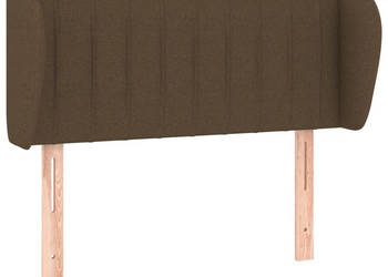 Zagłówek uszak ciemnobrązowy 83x23x78/88 cm tkanina WM-3117359