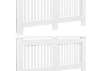 vidaXL Osłony na kaloryfer, 2 szt., białe, MDF, 152 cm(sku276004)