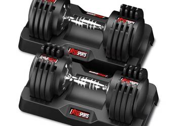 EnterSports hantle regulowane 2–12 kg x2 | 5 poziomów ciężaru | Zestaw 2 sz