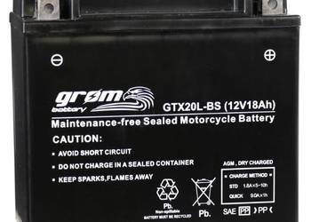 Akumulator MOTO GROM GTX20L-BS 12V 18Ah 270A