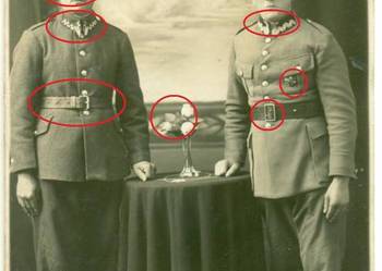 Stare zdjęcie żołnierz żołnierze polscy piechota? oznaczenie