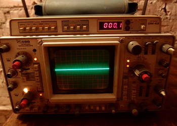 Oscyloskop Tektronix model DM43, wózek pomiarowy oryginał USA sondy pomiar