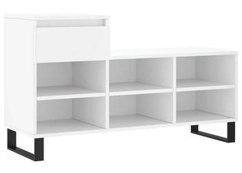 Półka na buty biała 102x36x60 cm materiał drewnopochodny WM-831372