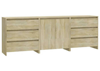 3-częściowa szafka boczna dąb sonoma materiał drewnopochodny WM-3098067
