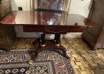 Stół klapiak biedermeier po renowacji