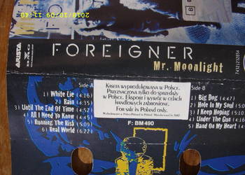 + ROCK , kaseta ;FOREIGNER--MR. MOONLIGHT .