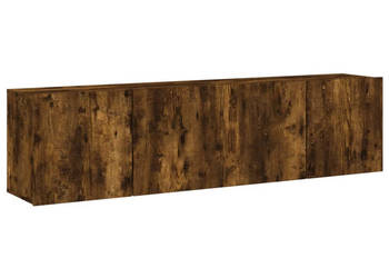 Ścienne szafki TV 2 szt. przydymiony dąb 80x30x41 cm WM-836961