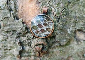 Unikatowa Zawieszka z Wylinką Boa Dusiciela | Handmade | Stal Chirurgiczna