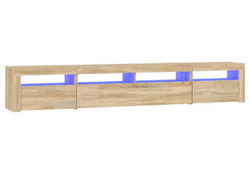 Szafka TV z oświetleniem LED dąb sonoma 240x35x40 cm WM-3152724