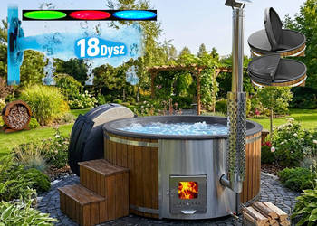 BALIA Ogrodowa Jacuzzi PIEC Hydromasaż 200cm - LED