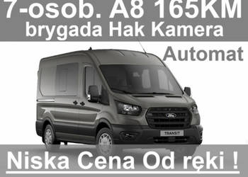 Ford Transit Automat A8 165KM BrygadowY 7-osob. Hak Kamera Od ręki !!!