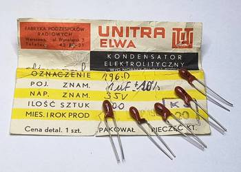 Kondensator tantalowy 1uF 35V Unitra ELWA