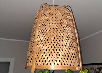 2 Lampy pokojowe  wiszace / sufitowa   klosz bambusowy ratan, material pods