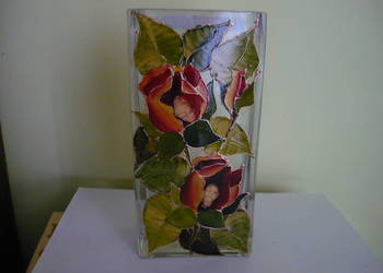 Wazon witrażowy PRL