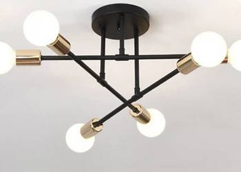Lampa sufitowa czarno złota