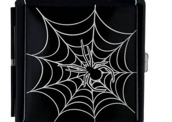Metalowa Papierośnica Pudełko na Fajki z Grawerem Pajęczyny - Gentelo