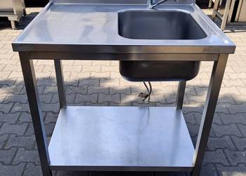 ZLEW 1 KOMOROWY Z PÓŁKĄ - DORA METAL - 90/70/85 CM - M.799.N