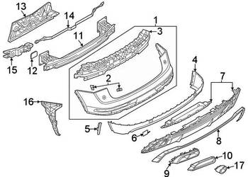 Listwa zderzaka tył Audi q5 80A FY 80A853057AT94