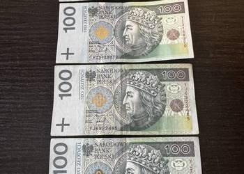 Banknoty obiegowe100zl seria YI-YJ zastępcza