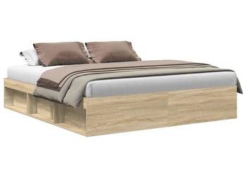 vidaXL Rama łóżka, dąb sonoma, 180x200 cm, super king size(SKU:3203882)