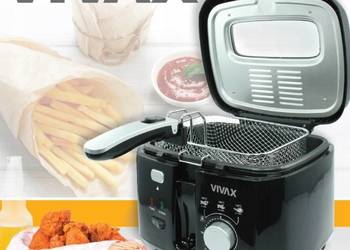 FRYTKOWNICA AIR FRYER TRADYCYJNA OLEJOWA VIVAX DF-1800B CZARNA 1800W 2.5L