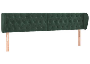 Zagłówek uszak ciemnozielony 203x23x78/88 cm aksamitny WM-3117549