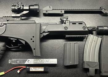 Replika ASG karabin g36C JG AEG magazynki m4 szyny Kolimator bateria lipo